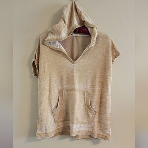 Jane and Delancey | Burnout Hoodie Front Pocket Short Sleeve Med EUC